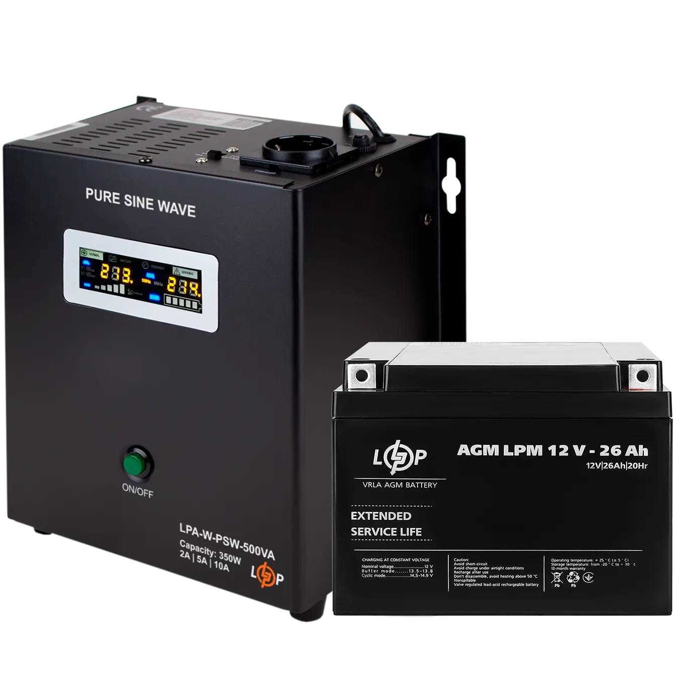 �������� ���������� �������� ��� ����� LP (LogicPower) ��� + AGM ������� (UPS 500VA + ��� AGM 330W)