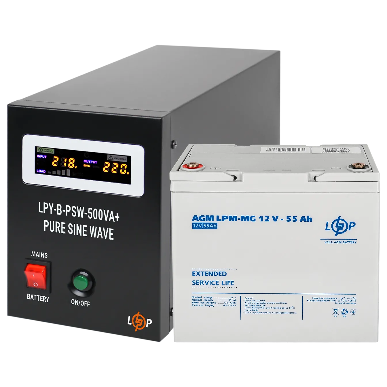 �������� ���������� �������� ��� ����� LP (LogicPower) ��� + ������������ ������� (UPS B500 + ��� MG 720W)