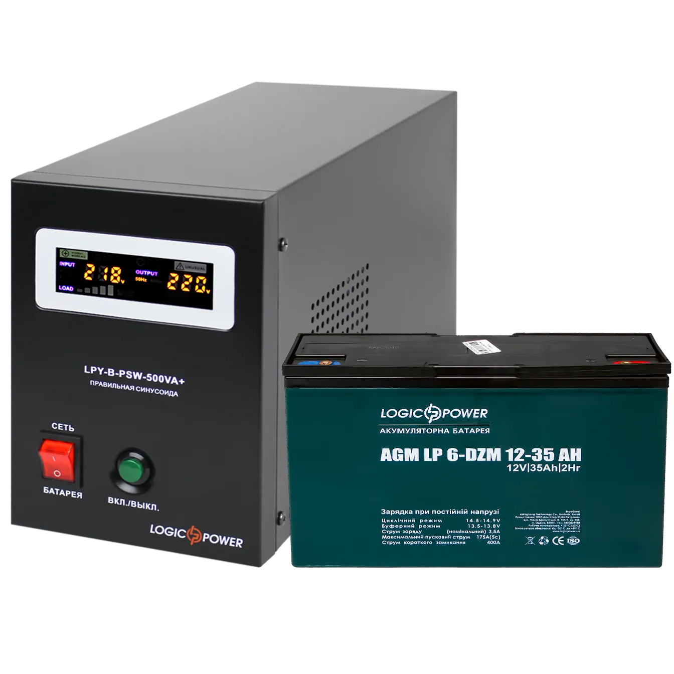 �������� ���������� �������� LP (LogicPower) ��� + DZM ������� (UPS B500 + ��� DZM 455W)