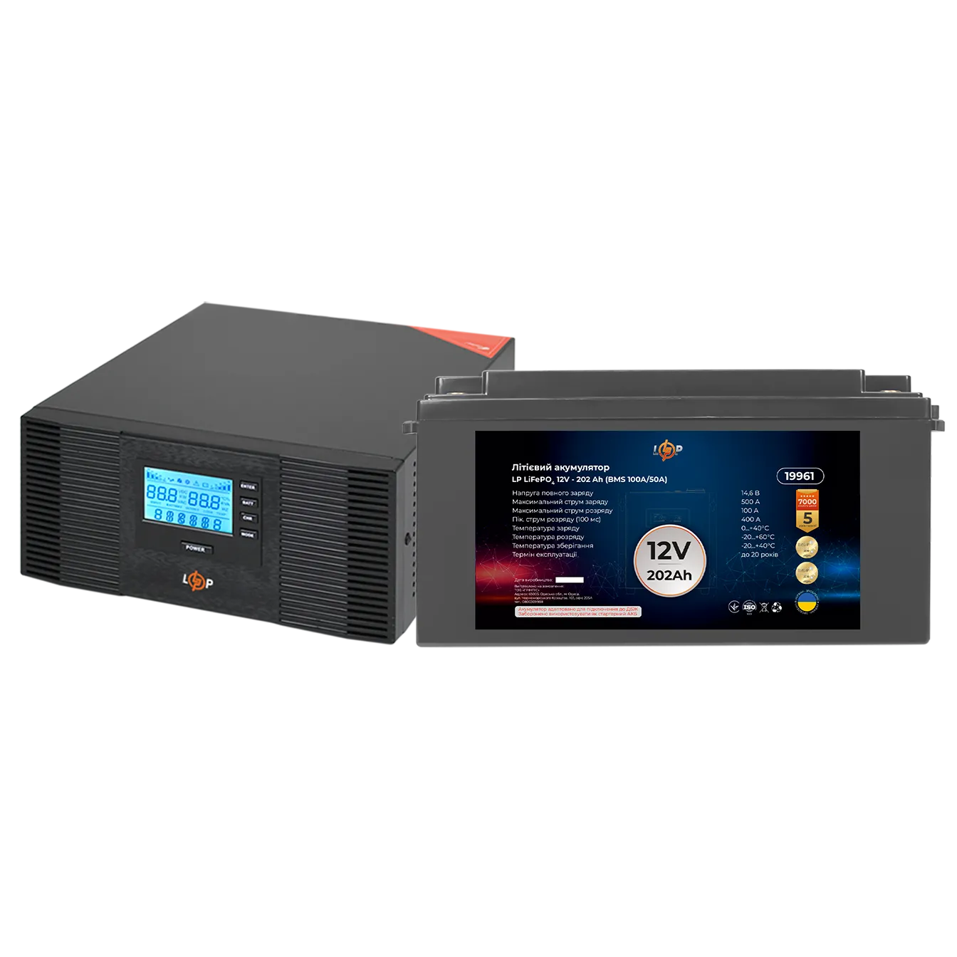 �������� ���������� �������� LP (LogicPower) ��� + ���� (LiFePO4) ������� (UPS B1500 + ��� LiFePO4 2585W)