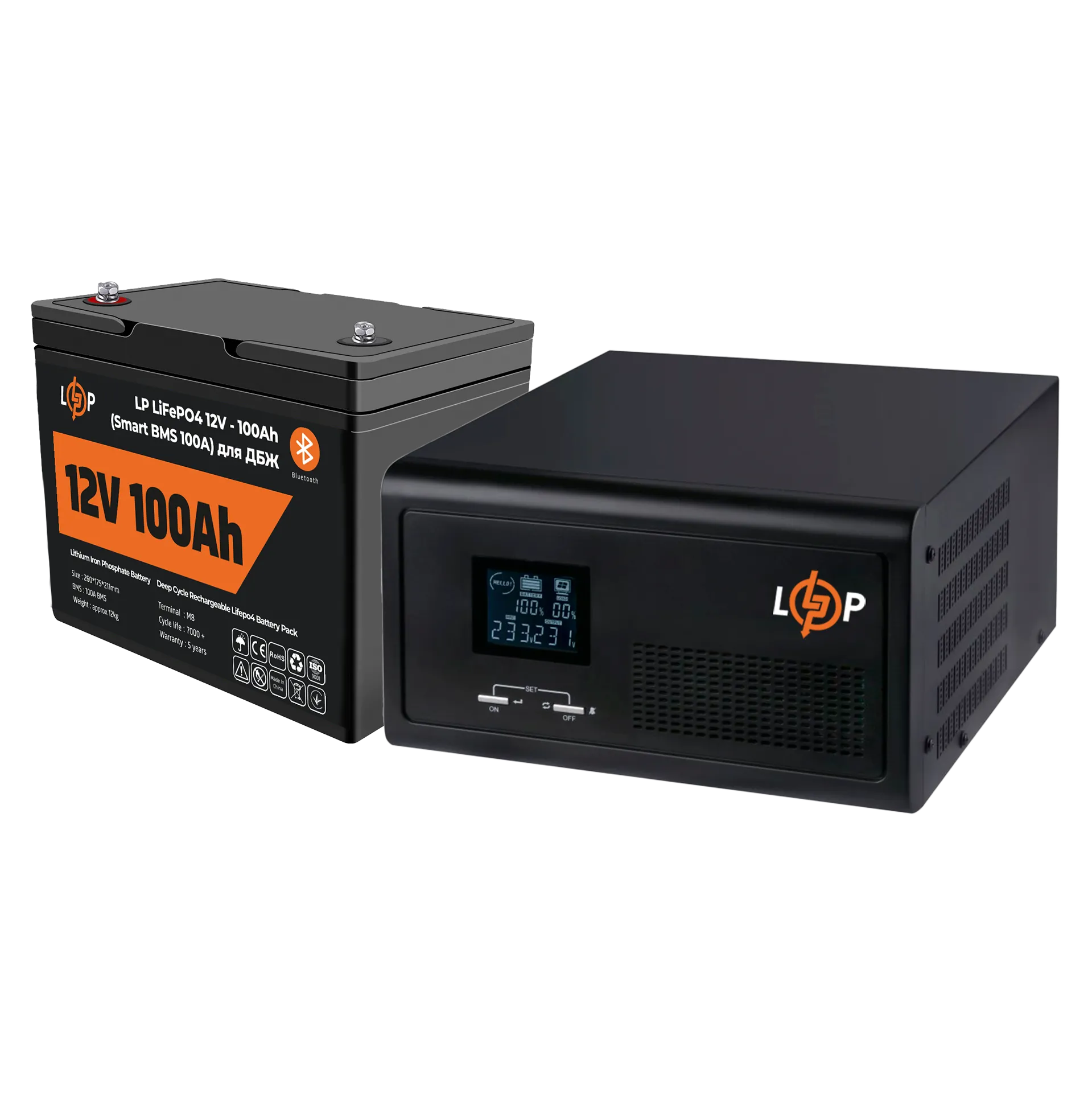 �������� ���������� �������� ��� ����� LP (LogicPower) ��� + ���� (LiFePO4) ������� (UPS 430VA + ��� LiFePO4 1280W)