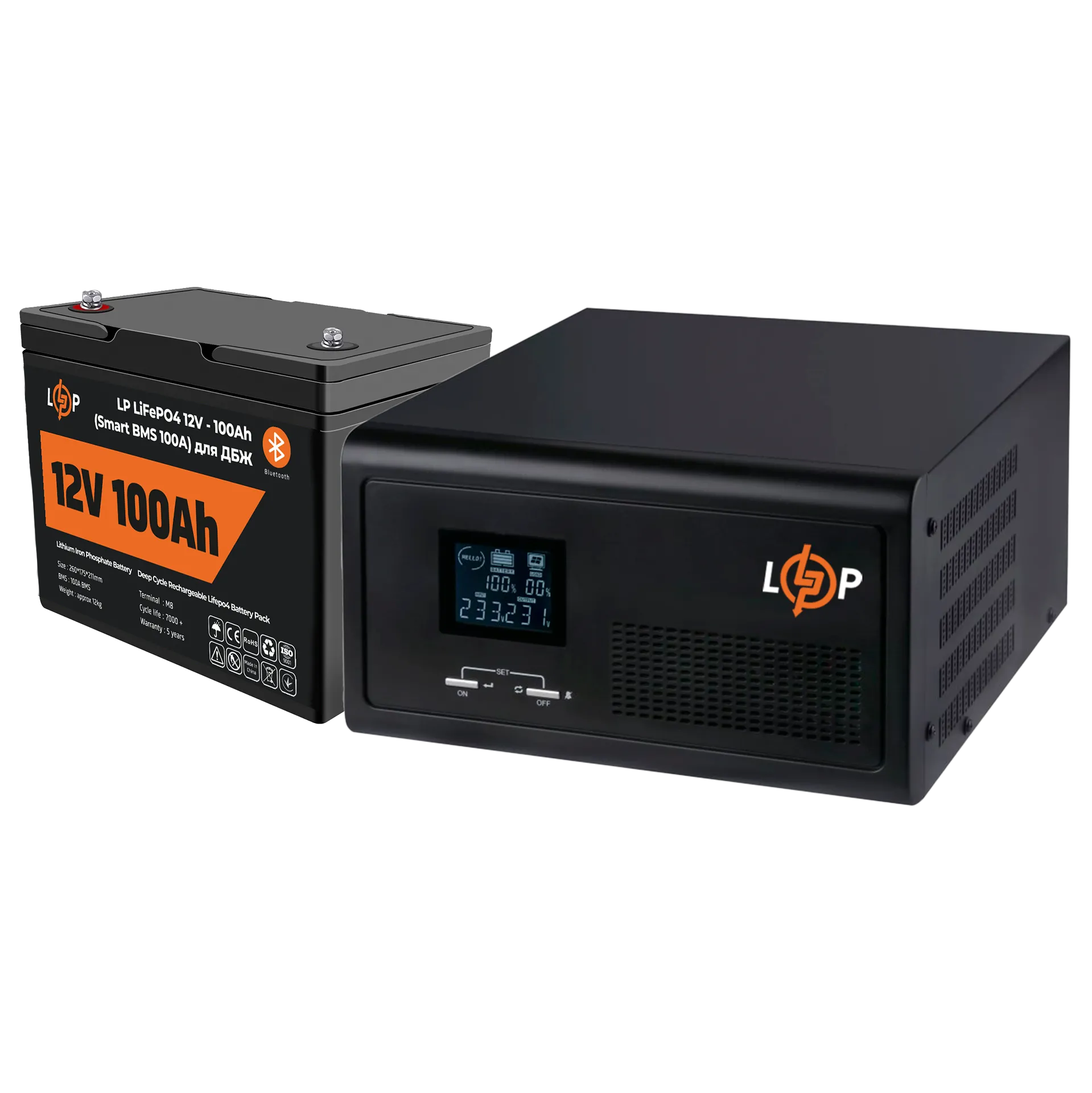 �������� ���������� �������� ��� ����� LP (LogicPower) ��� + ���� (LiFePO4) ������� (UPS 1000VA + ��� LiFePO4 1280W)