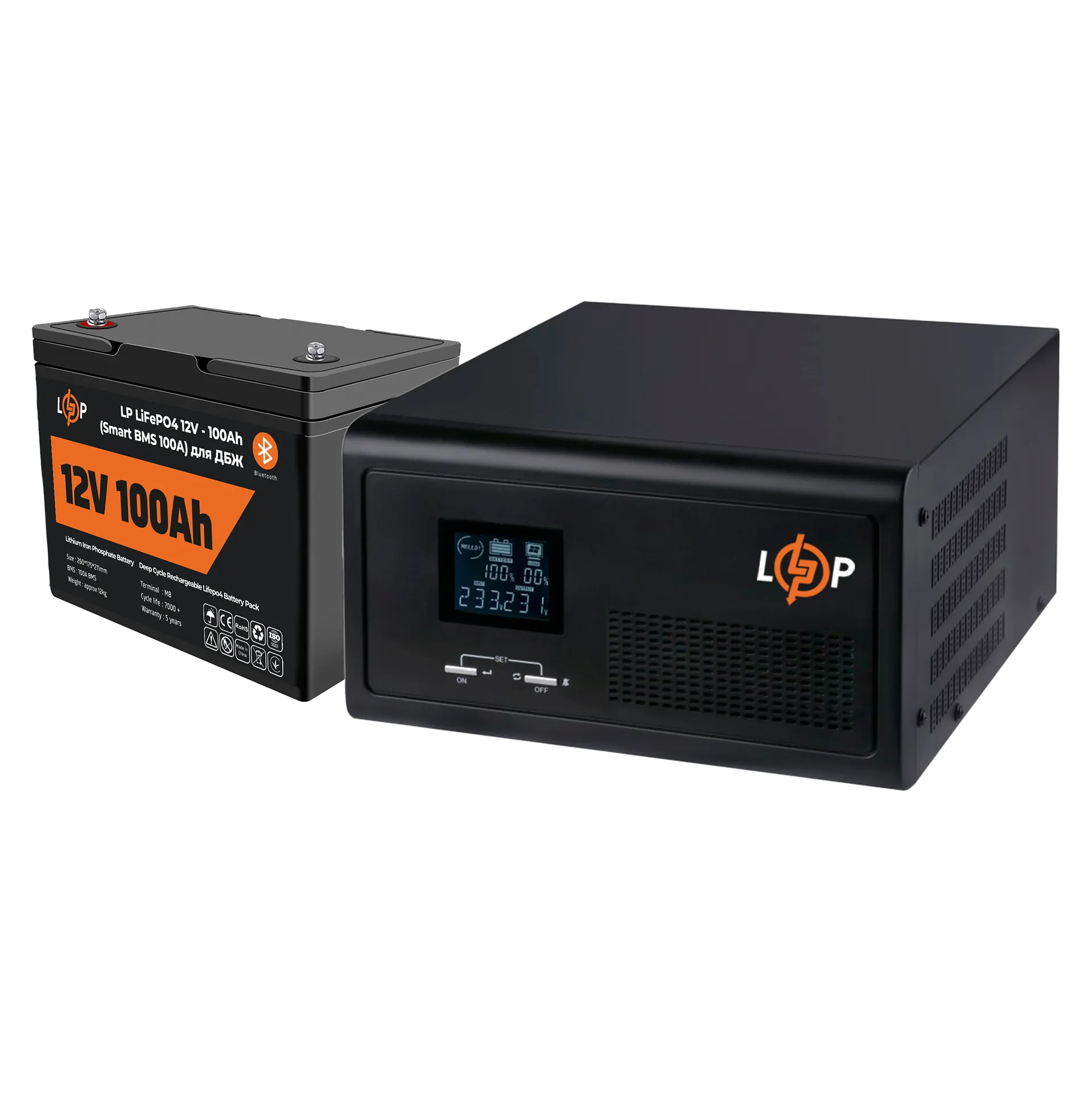 �������� ���������� �������� LP (LogicPower) ��� + ���� (LiFePO4) ������� (UPS 1500VA + ��� LiFePO4 1280W)