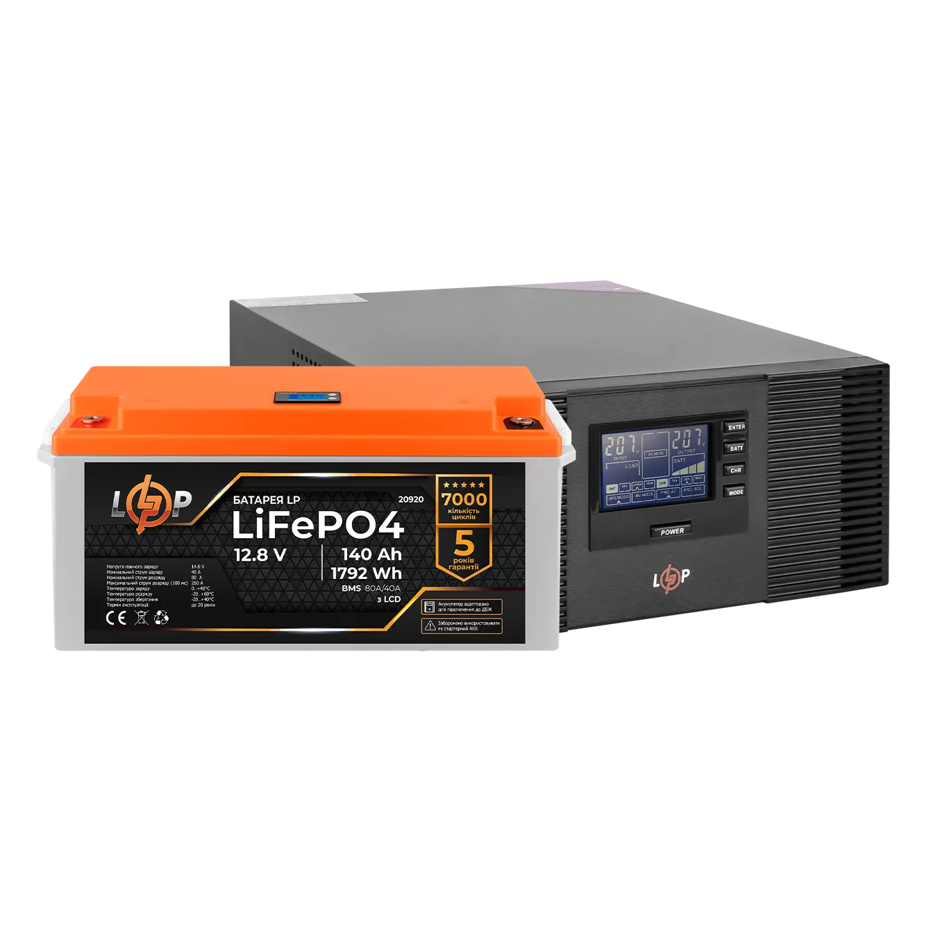 �������� ���������� �������� LP (LogicPower) ��� + ���� (LiFePO4) ������� (UPS B1500 + ��� LiFePO4 1792W)