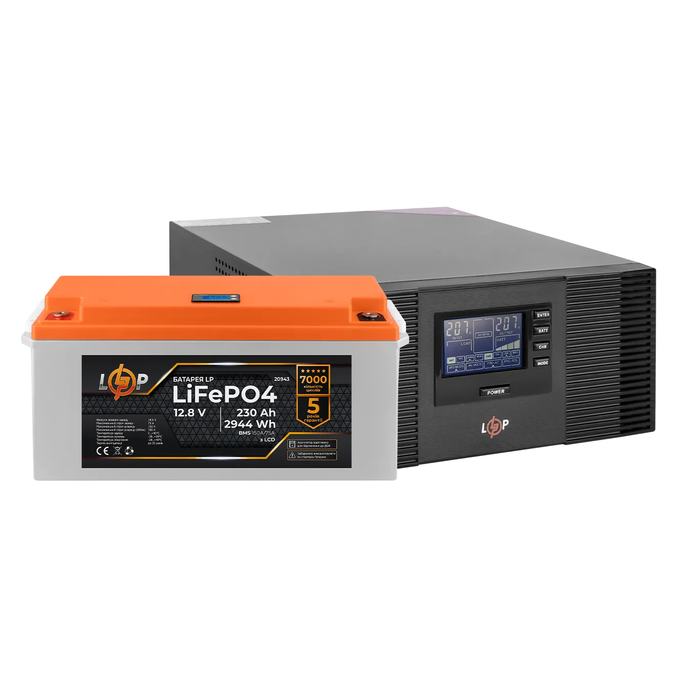 �������� ���������� �������� LP (LogicPower) ��� + ���� (LiFePO4) ������� (UPS B1500 + ��� LiFePO4 2944W)