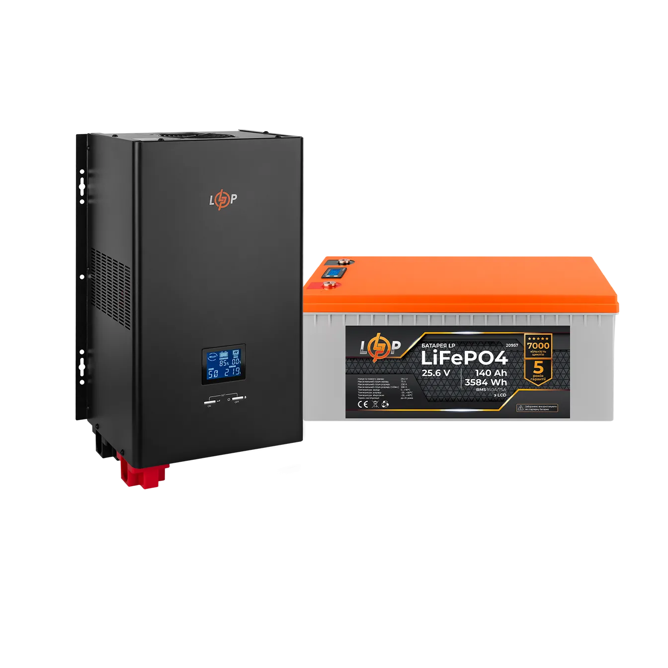 �������� ���������� �������� LP (LogicPower) ��� + ���� (LiFePO4) ������� (UPS W3600+ ��� LiFePO4 3584W)