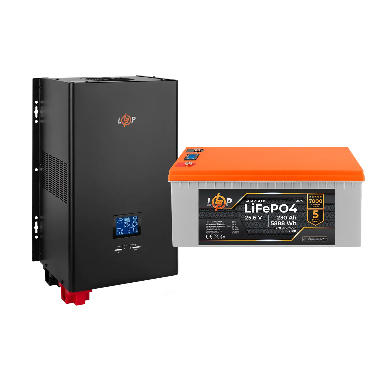 �������� ���������� �������� LP (LogicPower) ��� + ���� (LiFePO4) ������� (UPS W5000+ ��� LiFePO4 5888W)