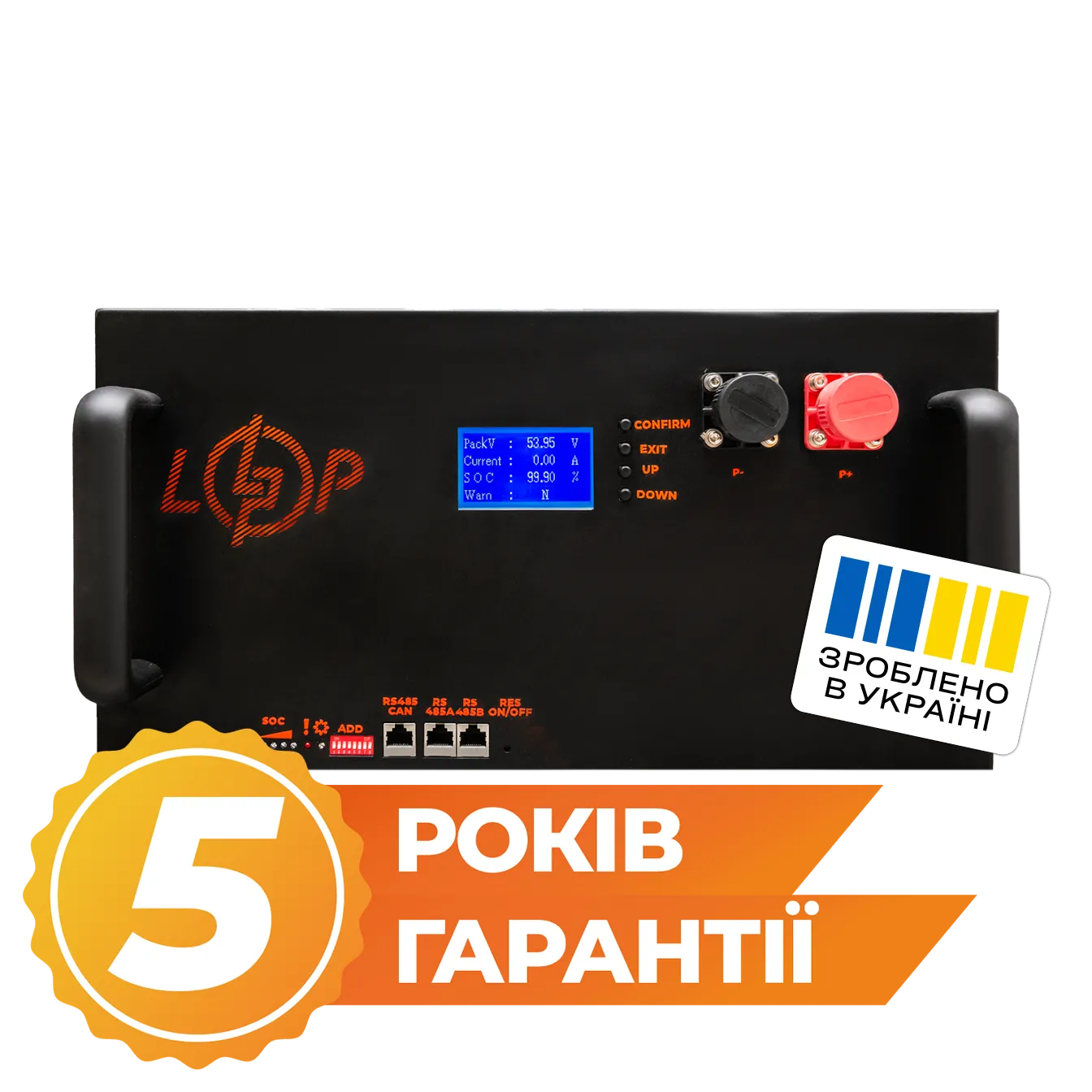 ���������� LP LiFePO4 25,6V - 280 Ah (7168Wh) (BMS 200A/100�) LCD ����� Smart RM RS485/CAN