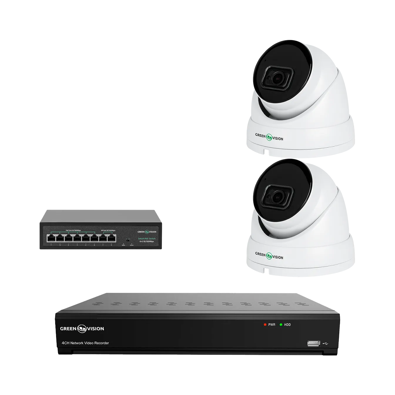 �������� ����������������� �� 2 IP ������ 5MP ��� ������/������� GreenVision GV-IP-K-W79/02 (Ultra AI)