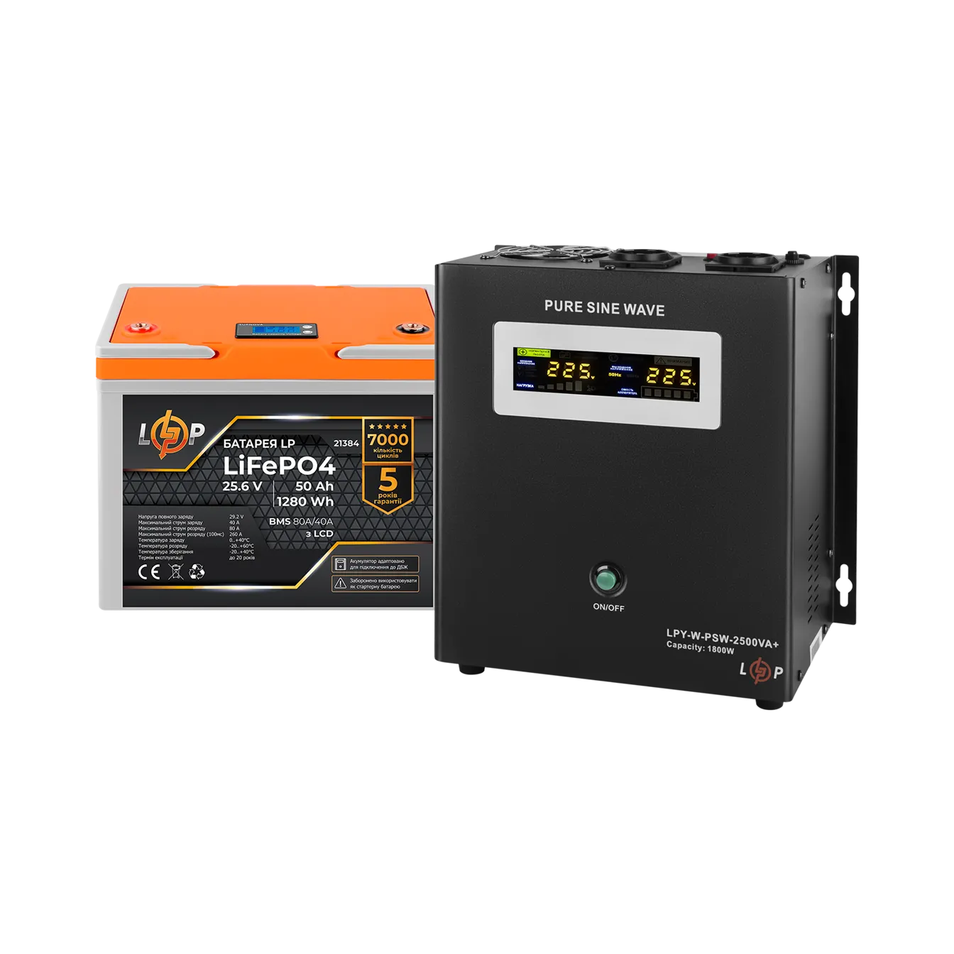 �������� ���������� ������� LP (LogicPower) ��� + �������� (LiFePO4) ������� (UPS W2500+ ��� LiFePO4 1280Wh)