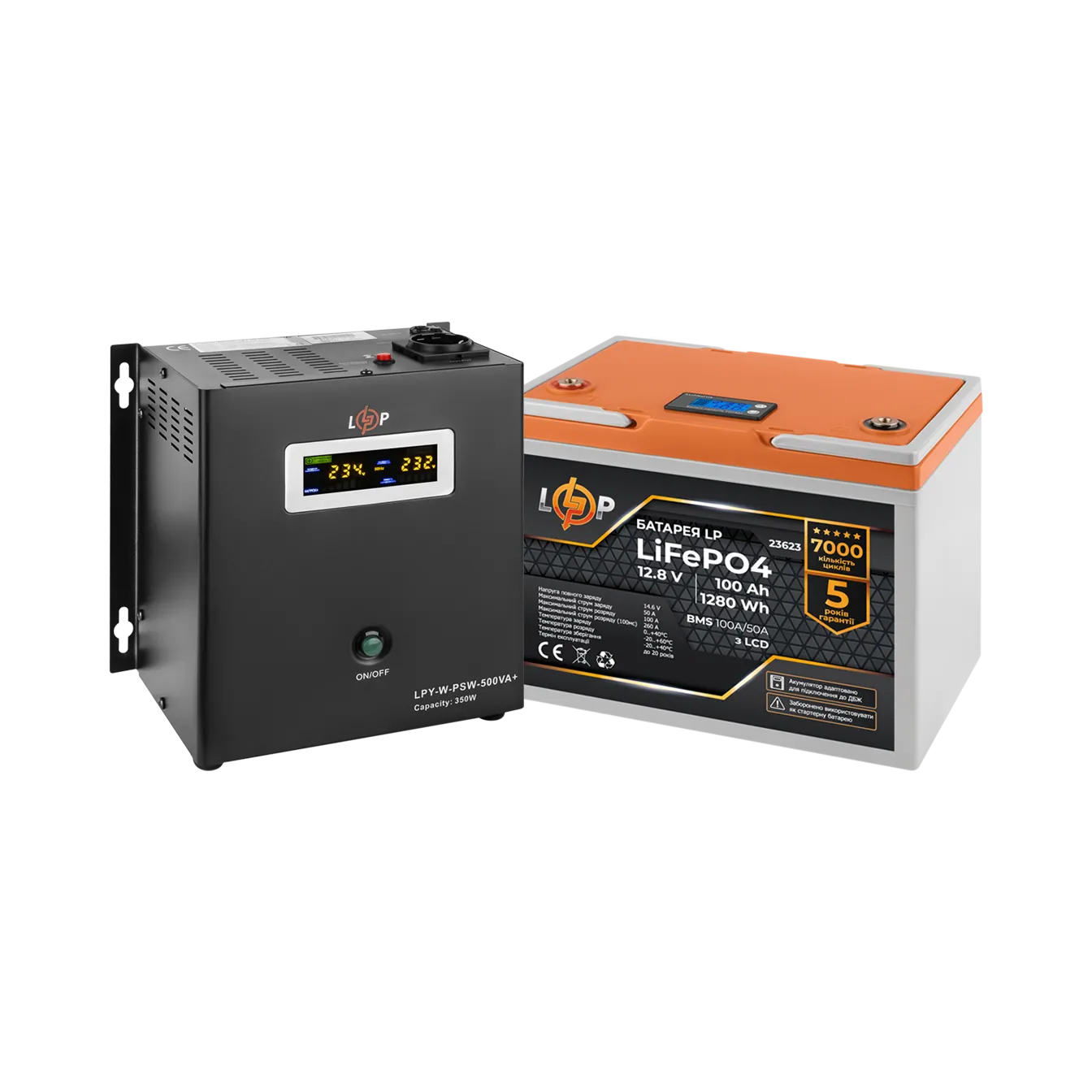 �������� ���������� �������� LP (LogicPower) ��� + ���� (LiFePO4) ������� (UPS W500+ ��� LiFePO4 1280Wh)