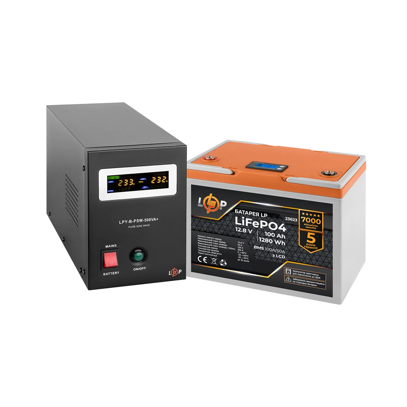 �������� ���������� �������� LP (LogicPower) ��� + ���� (LiFePO4) ������� (UPS �500+ ��� LiFePO4 1280Wh)