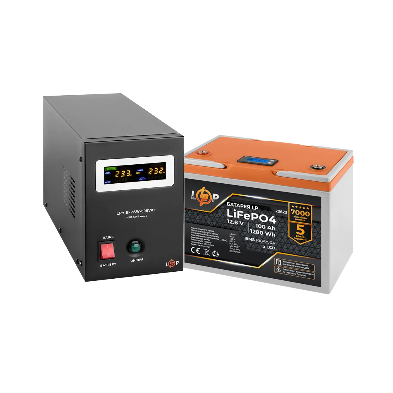 �������� ���������� �������� LP (LogicPower) ��� + ���� (LiFePO4) ������� (UPS �800+ ��� LiFePO4 1280Wh)