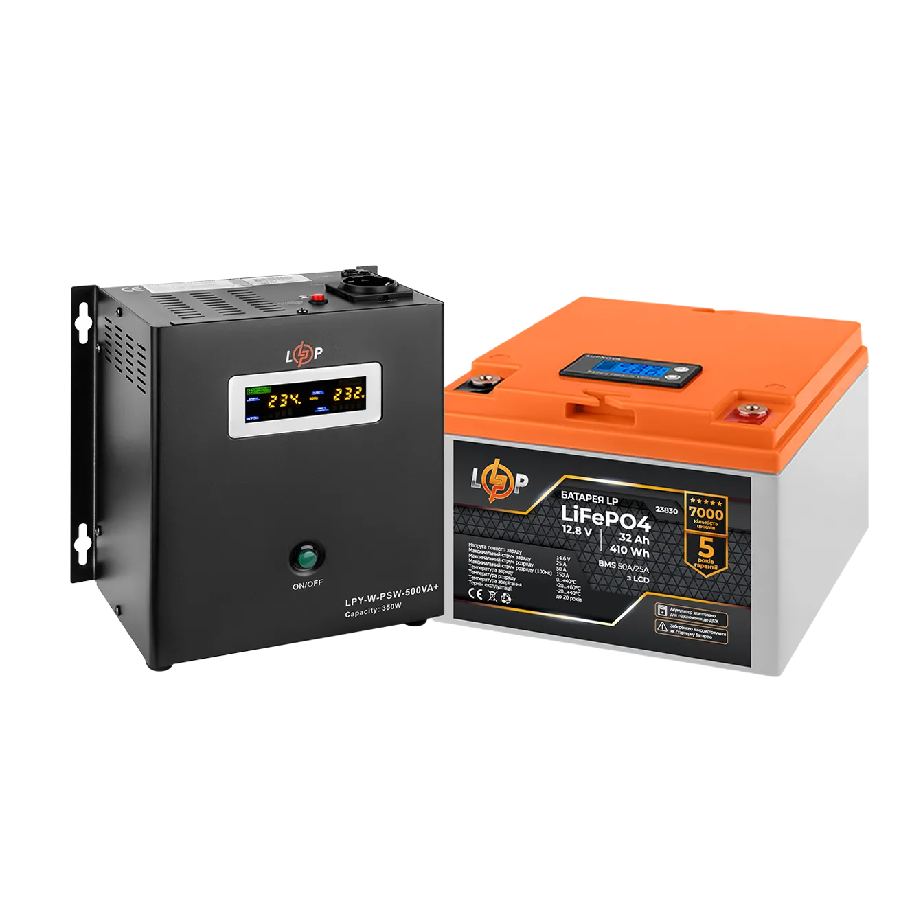 �������� ���������� �������� LP (LogicPower) ��� + ���� (LiFePO4) ������� (UPS W500+ ��� LiFePO4 410W)