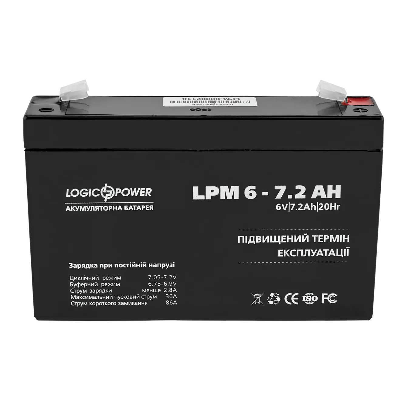 ���������� AGM LP 6V - 7.2 Ah Silver