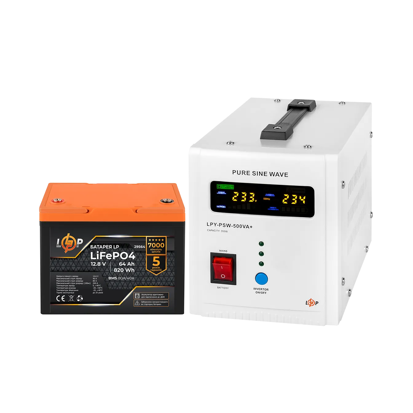 �������� ���������� �������� LogicPower B500 + ���� (LiFePO4) ������� 819 Wh