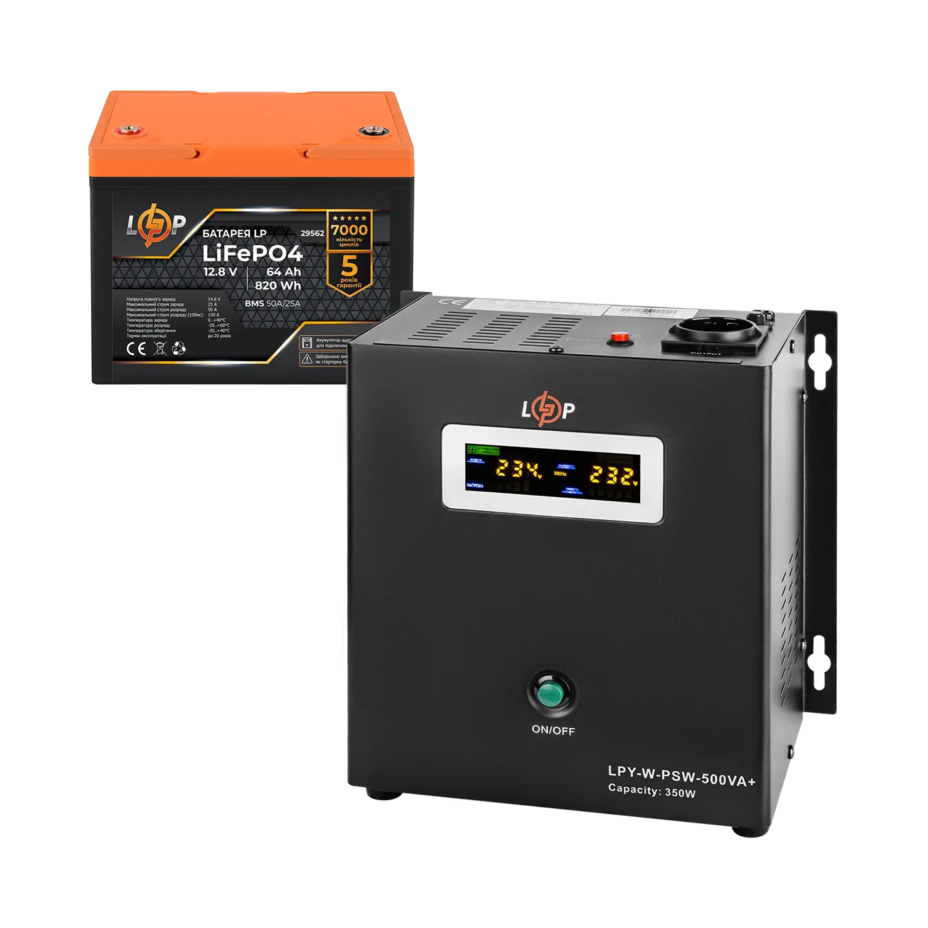 �������� ���������� �������� LogicPower W500 + ���� (LiFePO4) ������� 819 Wh