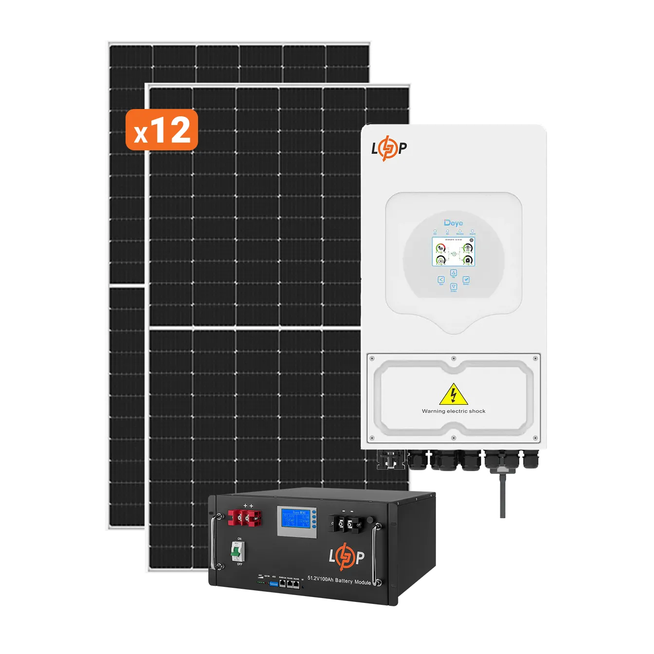 ������� �������������� (���) ������ Deye 6kW ��� 6kWh LiFePO4 100 Ah