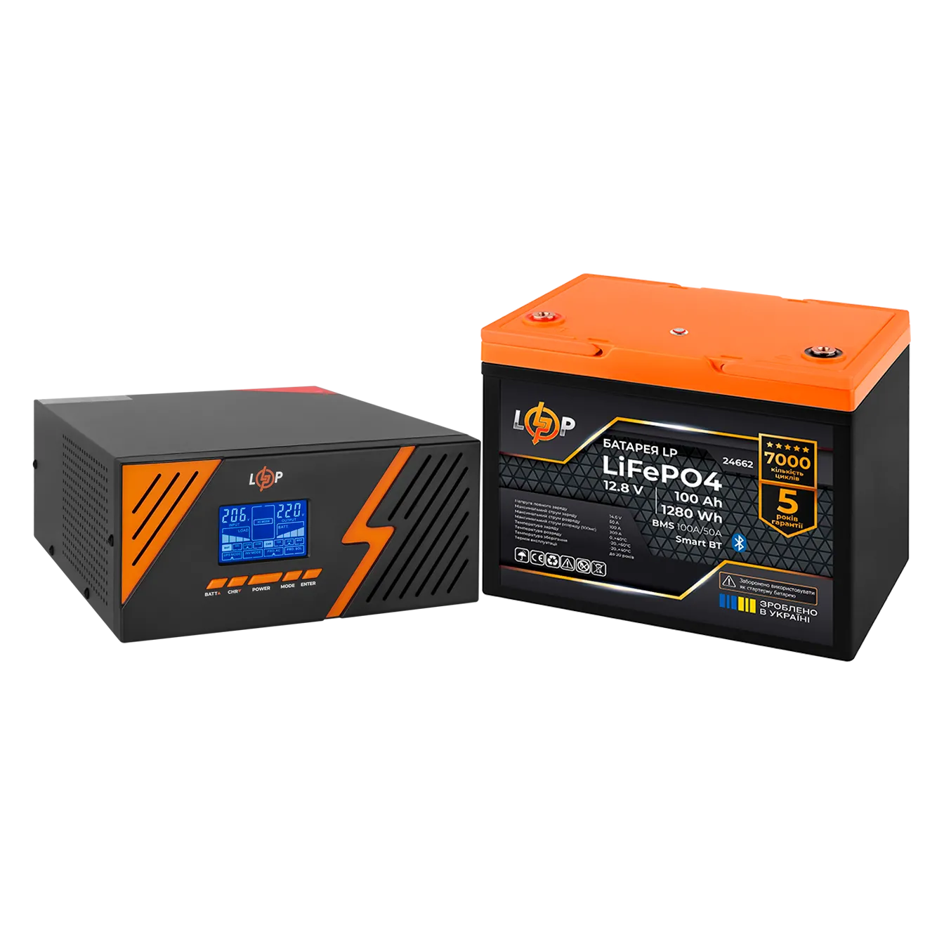 �������� ���������� �������� LogicPower B1500 Black + ���� (LiFePO4) ������� 1280Wh