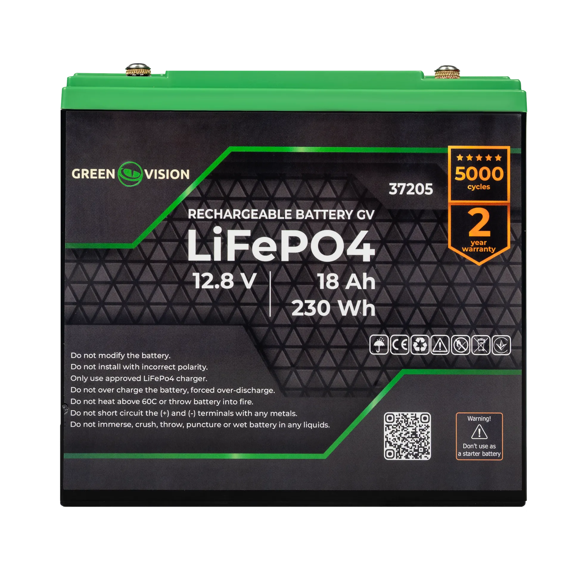 ���������� GV LiFeP�4 12V (12,8V) - 18 Ah (230Wh)
