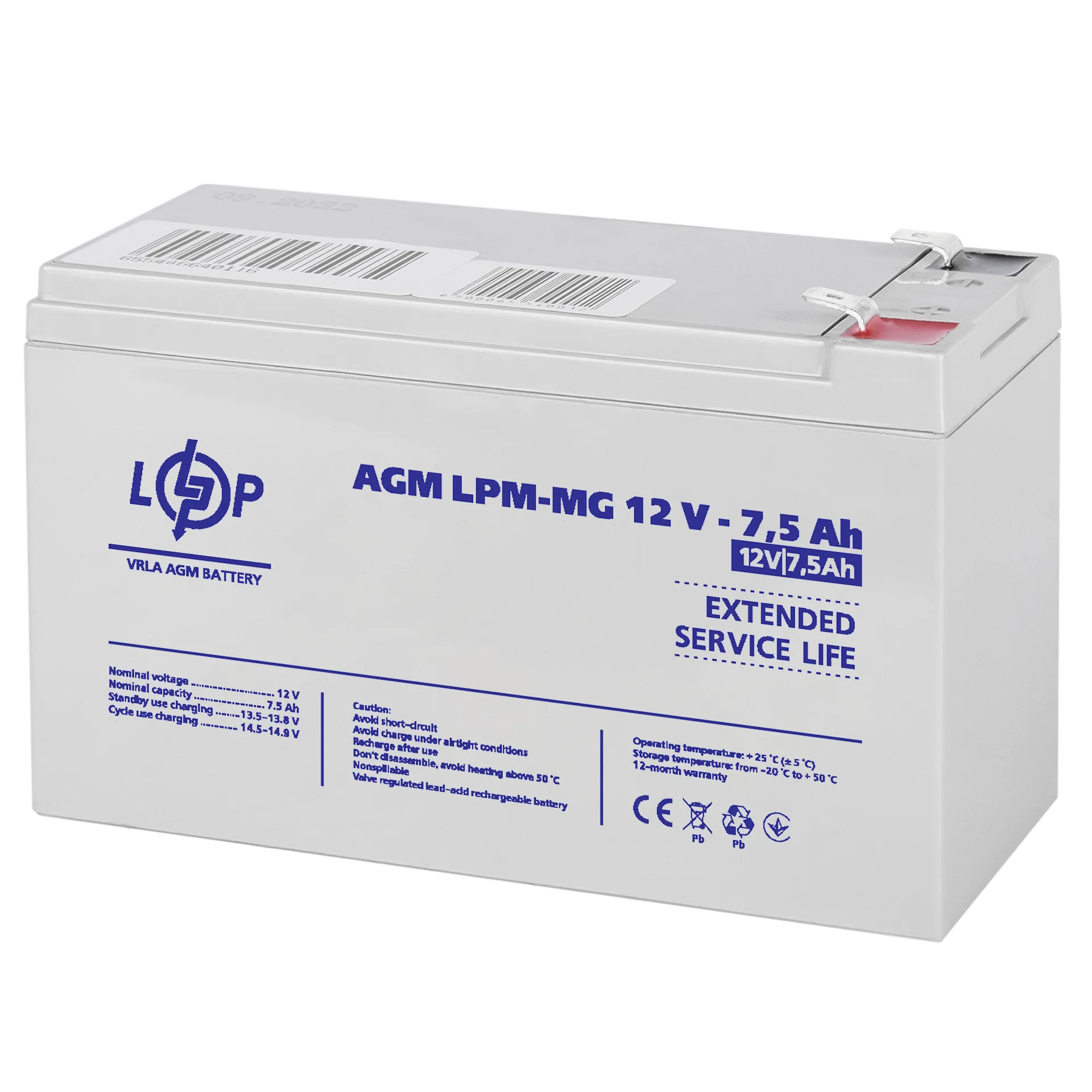 ��������� ���������� ������������� LPM-MG 12V - 7.5 Ah