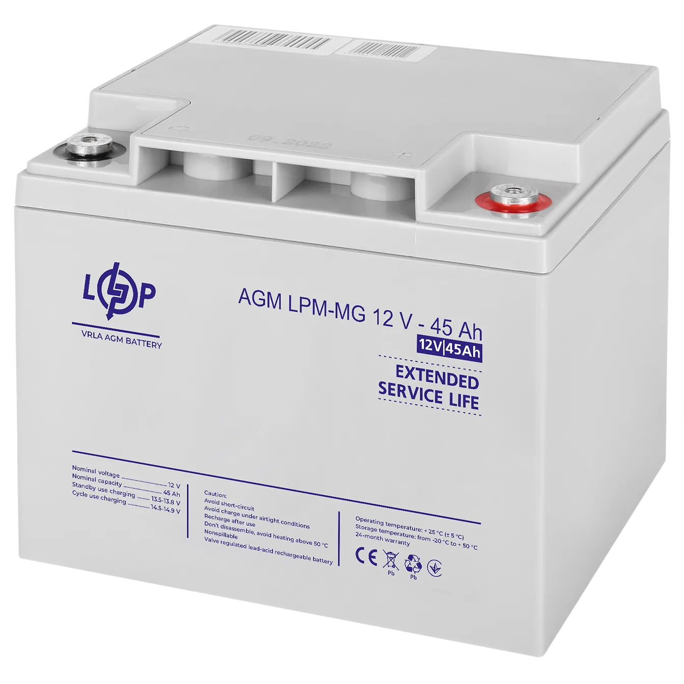 ���������� ������������� LPM-MG 12V - 45 Ah