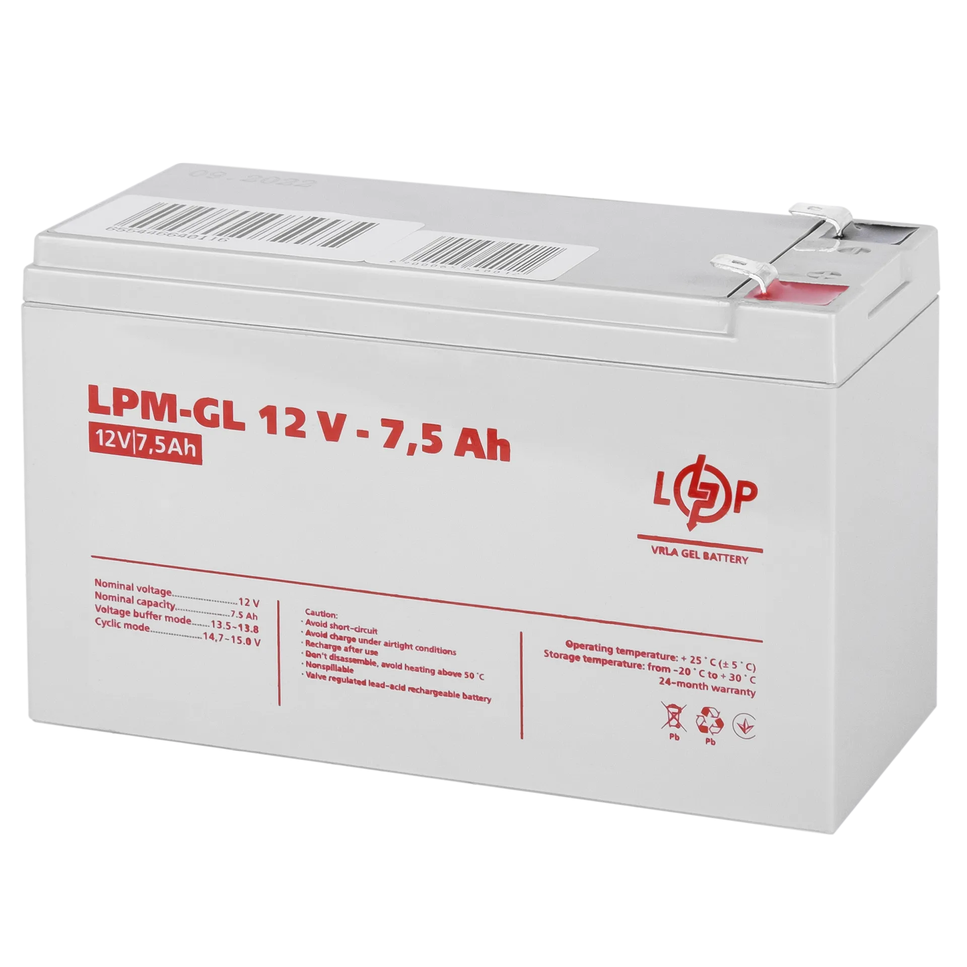 ���������� ������� LPM-GL 12V - 7.5 Ah