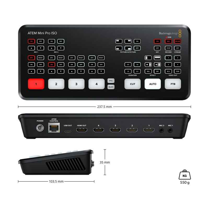 ³�������� Blackmagic Design ATEM Mini Pro ISO (SWATEMMINIBPRISO)