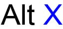 Alt X