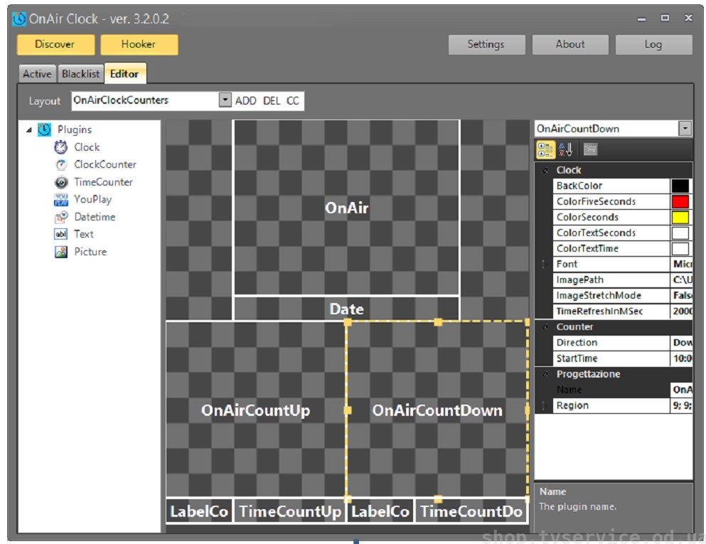 ��������� ������������ ��� ��������� ��������� Axel Technology ON-AIR CLOCK