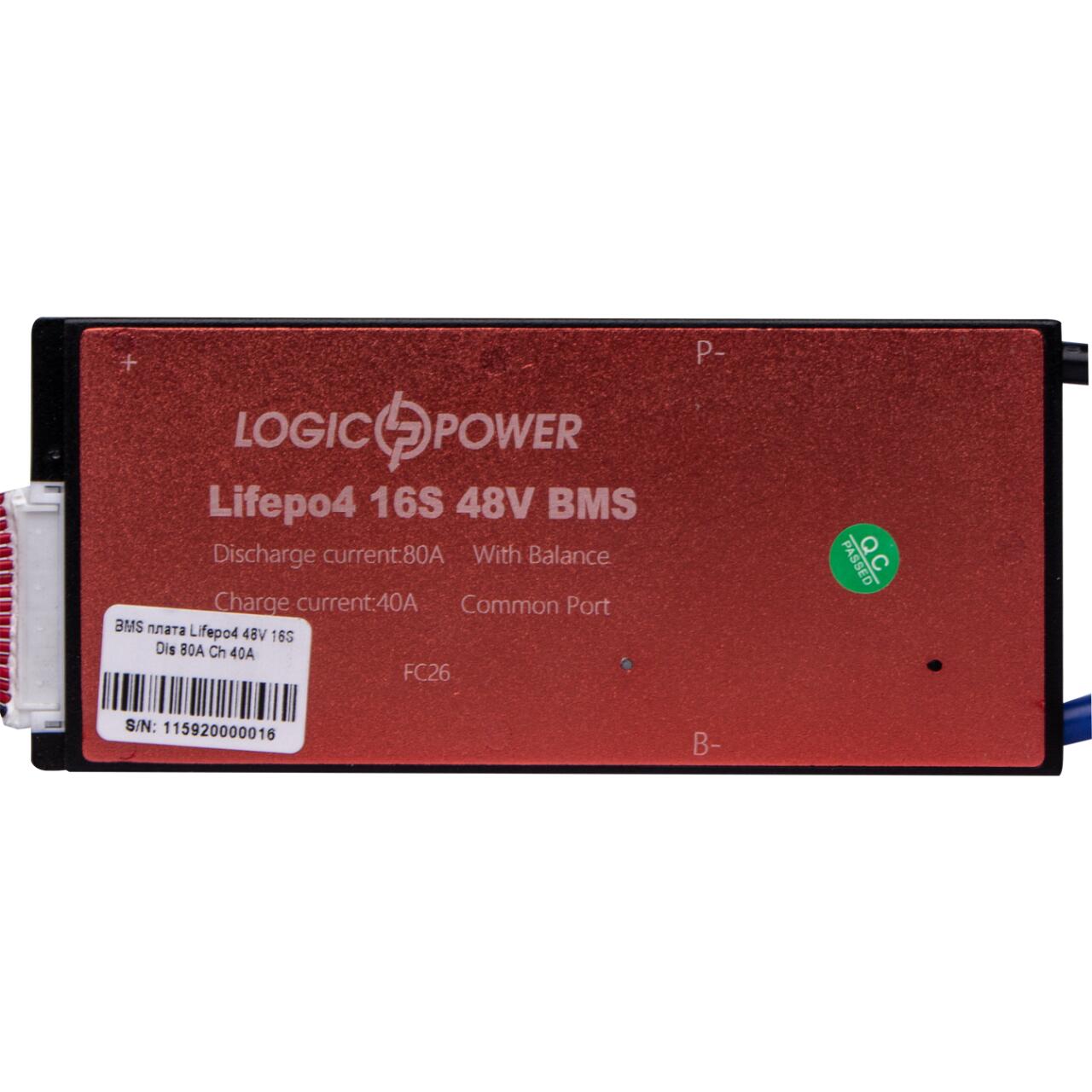 BMS ����� LiFePO4 48V 16S Dis 80A Ch 40A