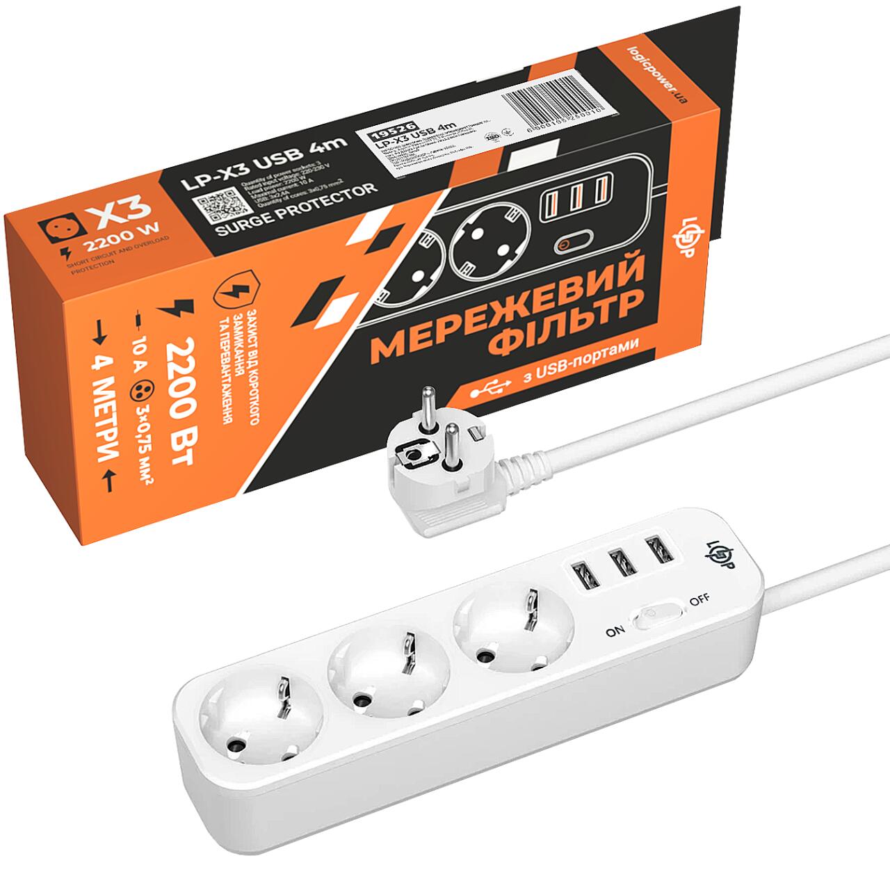 ��������� ������ PREMIUM LP-X3 USB 4 � White (2200 ��)