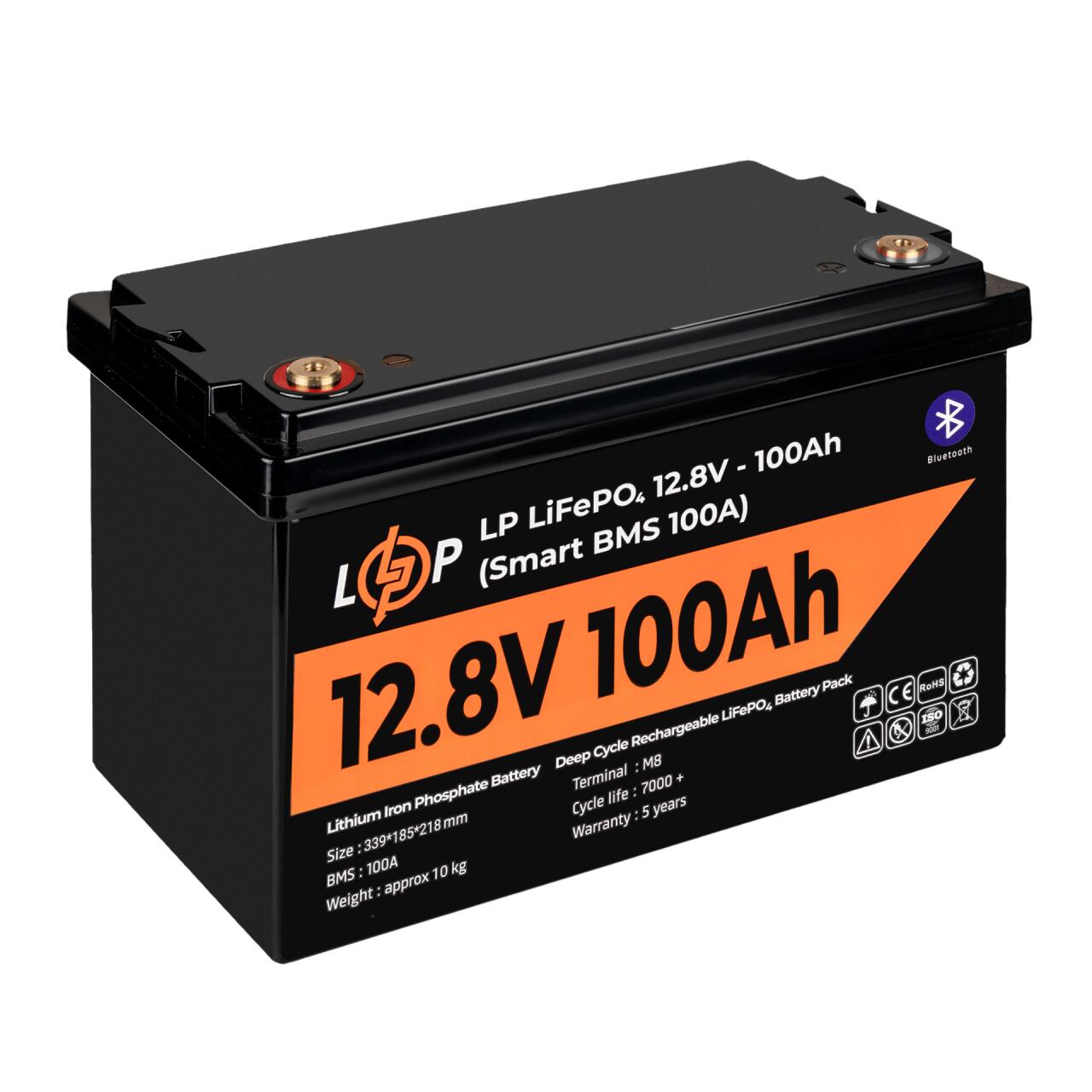 ���������� LP LiFePO4 12V (12,8V) - 100 Ah (1280Wh) (Smart BMS 100�) � BT ������� ��� ���