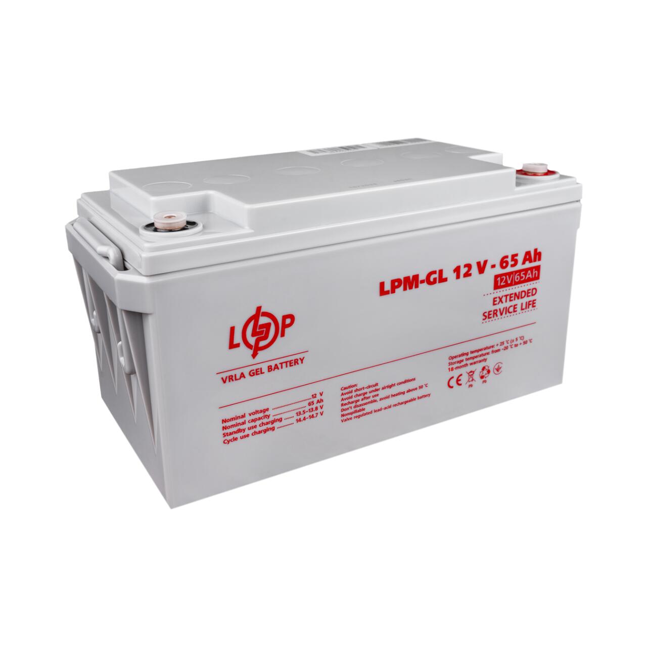 Акумулятор гелевий LPM-GL 12V - 65 Ah Акумулятор гелевий LPM-GL 12V - 65 Ah