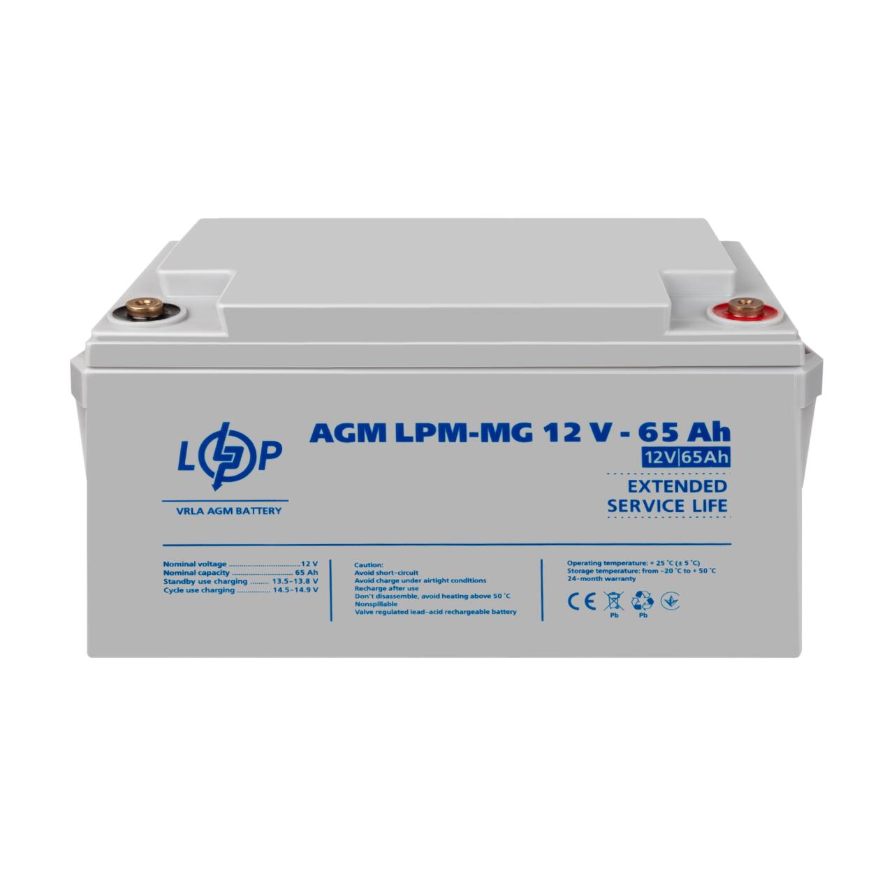 Акумулятор мультигелевий LPM-MG 12V - 65 Ah Акумулятор мультигелевий LPM-MG 12V - 65 Ah