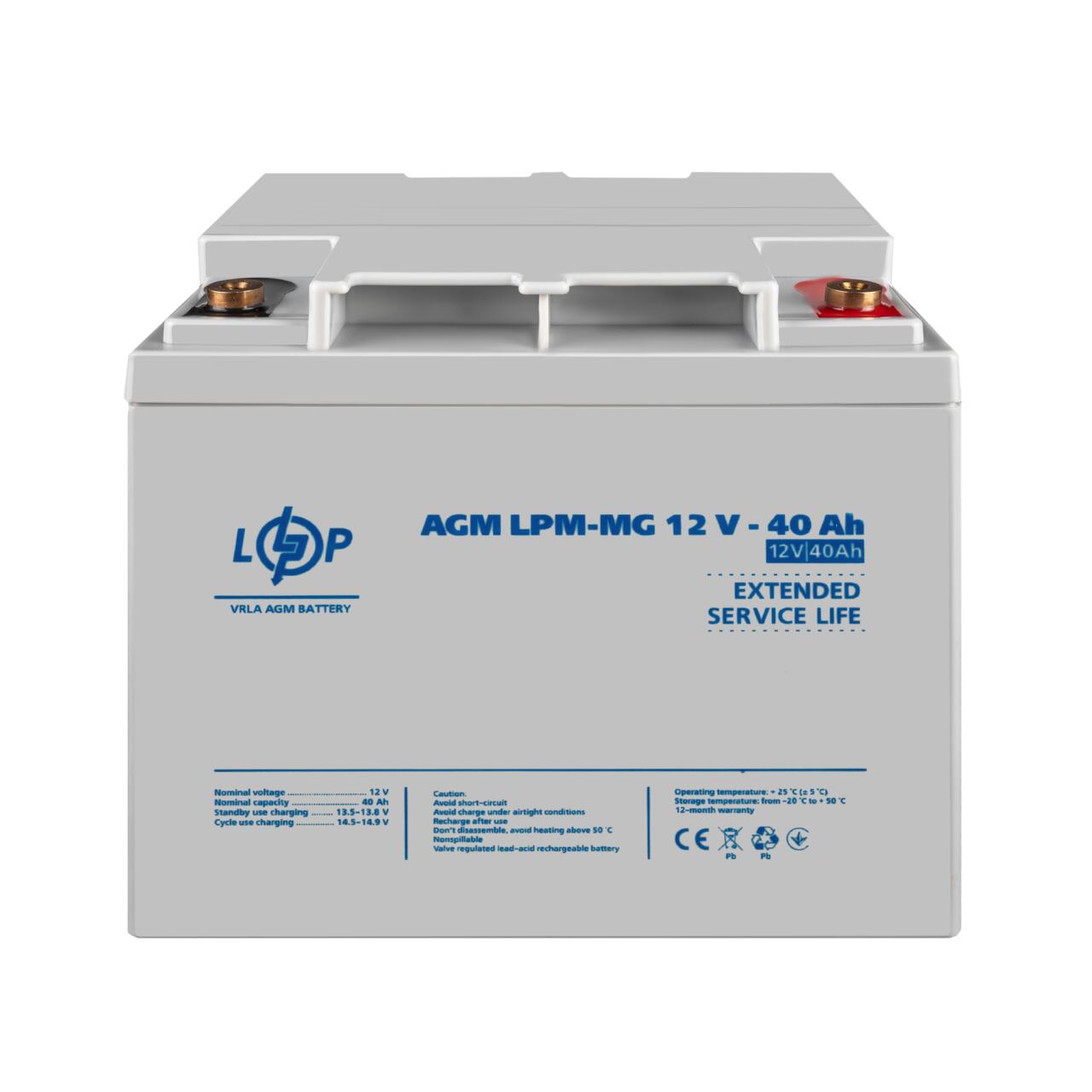 Акумулятор мультигелевий LPM-MG 12V - 40 Ah Акумулятор мультигелевий LPM-MG 12V - 40 Ah