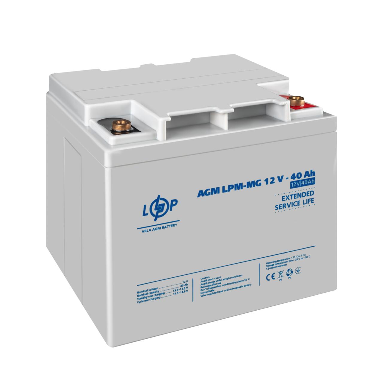 Акумулятор мультигелевий LPM-MG 12V - 40 Ah Акумулятор мультигелевий LPM-MG 12V - 40 Ah