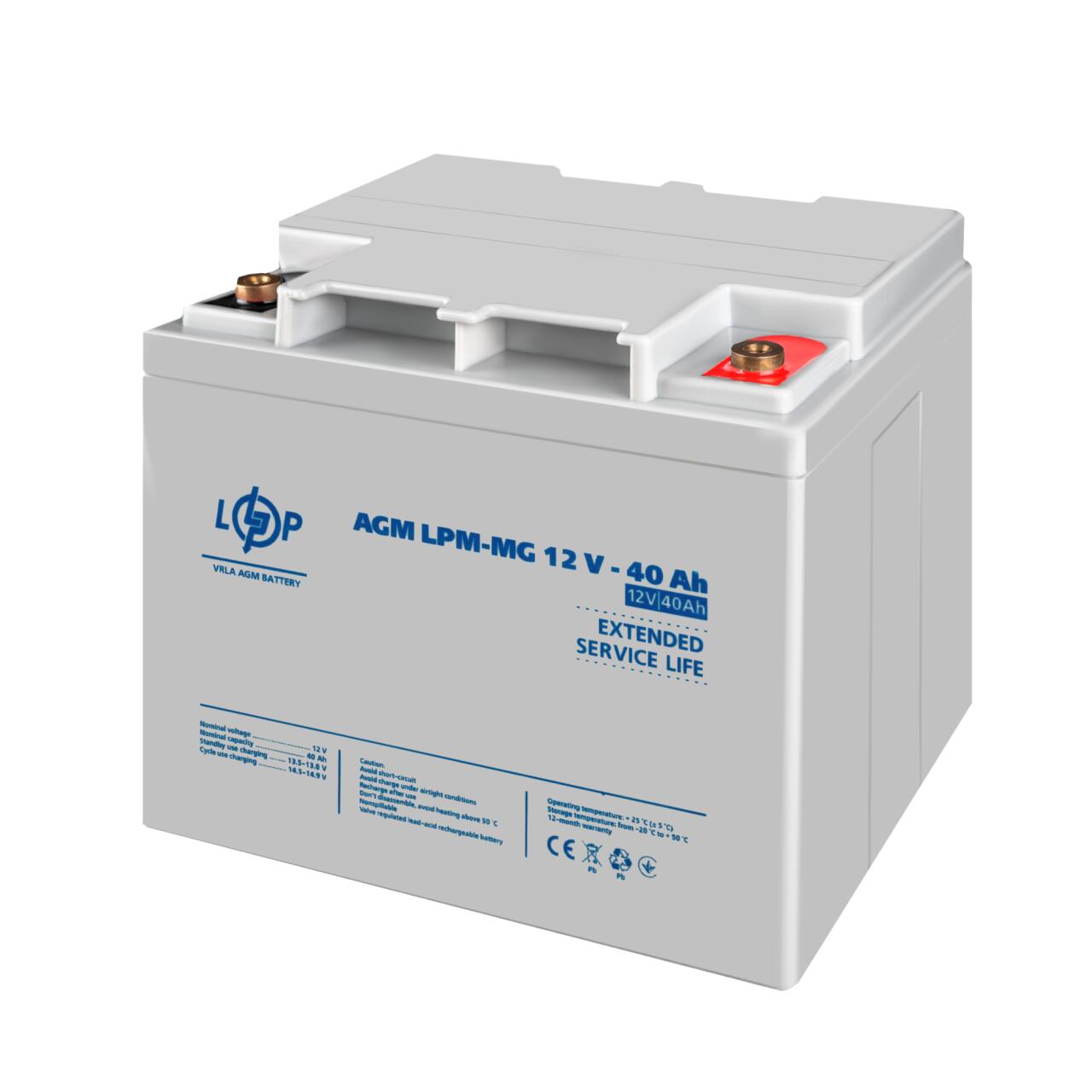 Акумулятор мультигелевий LPM-MG 12V - 40 Ah Акумулятор мультигелевий LPM-MG 12V - 40 Ah
