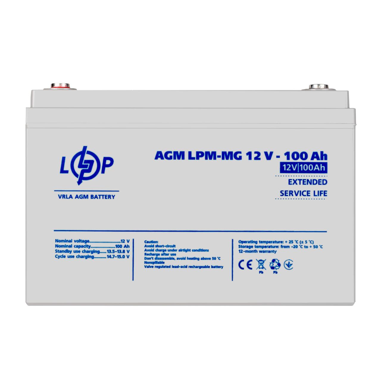 Акумулятор мультигелевий LPM-MG 12V - 100 Ah Акумулятор мультигелевий LPM-MG 12V - 100 Ah