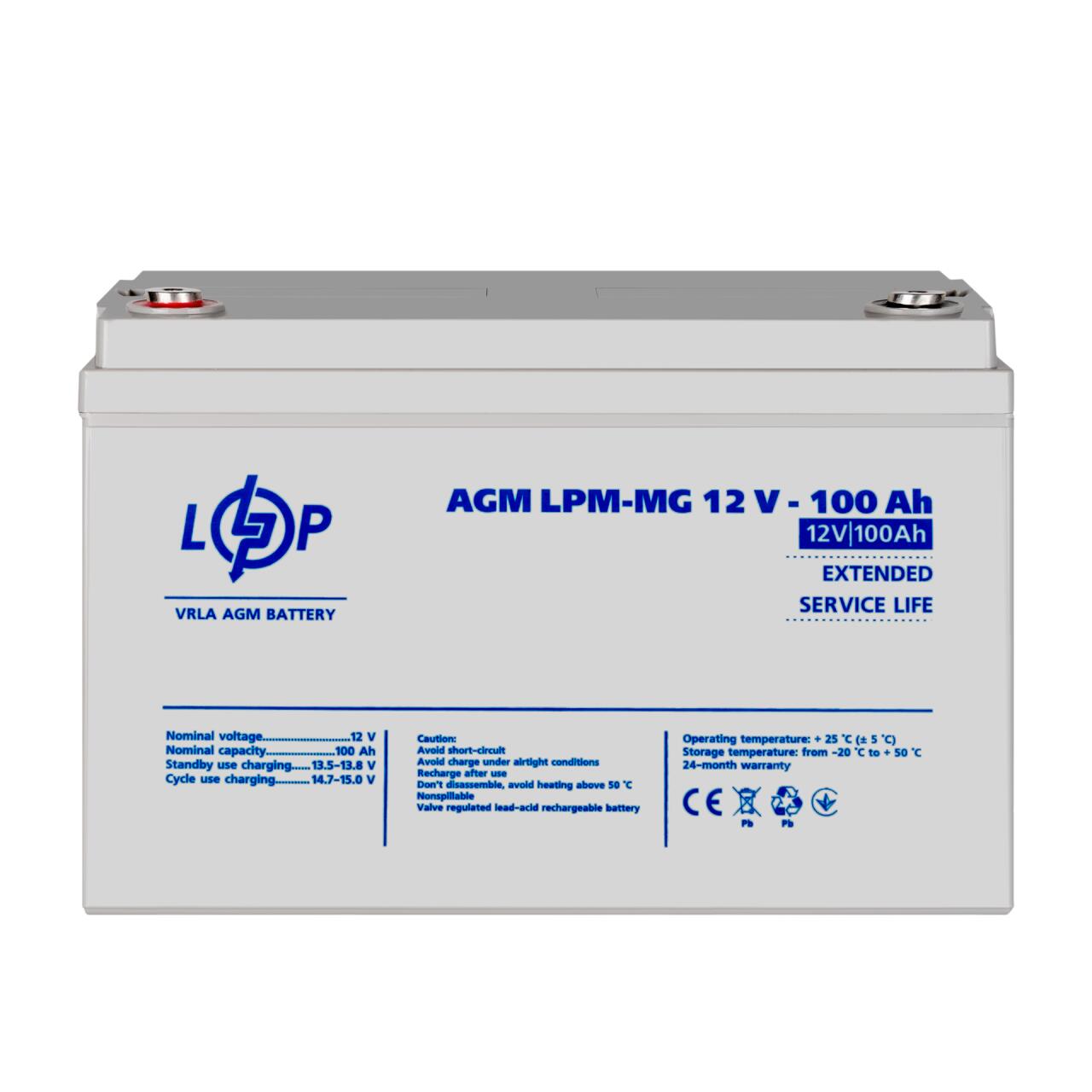 Акумулятор мультигелевий LPM-MG 12V - 100 Ah Акумулятор мультигелевий LPM-MG 12V - 100 Ah