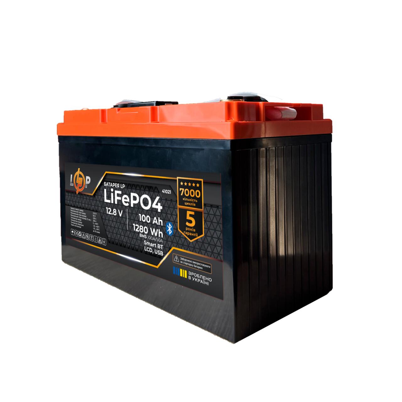 ���������� LP LiFePO4 12,8V - 100 Ah (1280Wh) (BMS 100A/50�) ������� LCD USB Smart BT