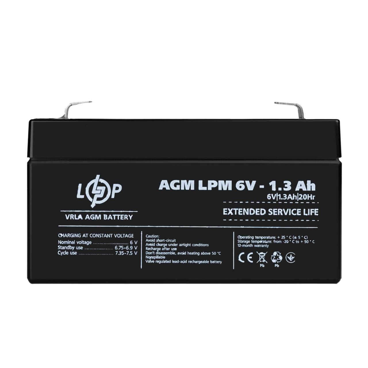 ���������� AGM LPM 6V - 1.3 Ah