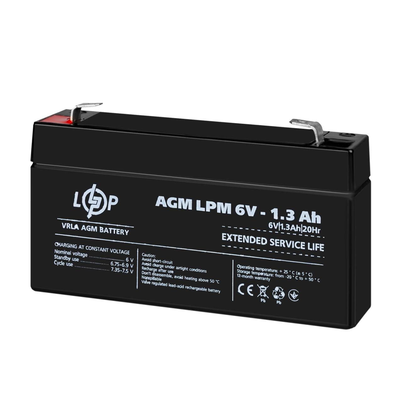 ���������� AGM LPM 6V - 1.3 Ah