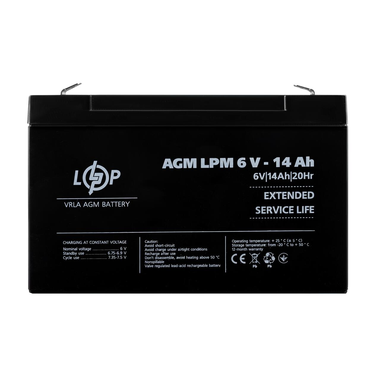 ���������� AGM LPM 6V - 14 Ah