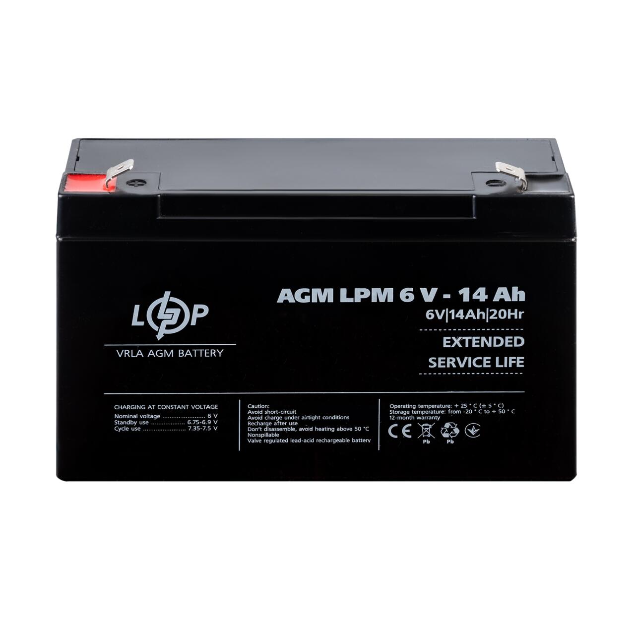���������� AGM LPM 6V - 14 Ah