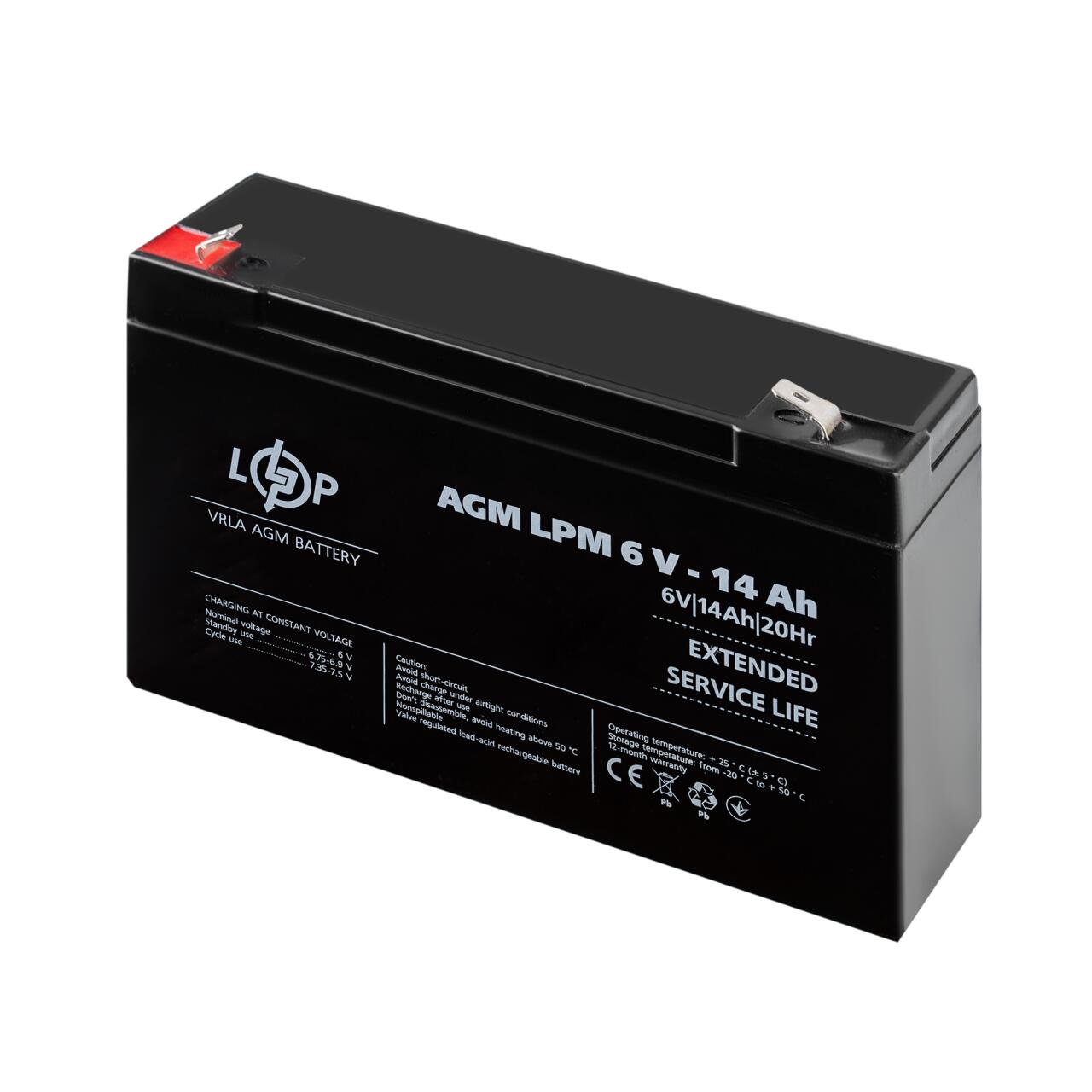 ���������� AGM LPM 6V - 14 Ah