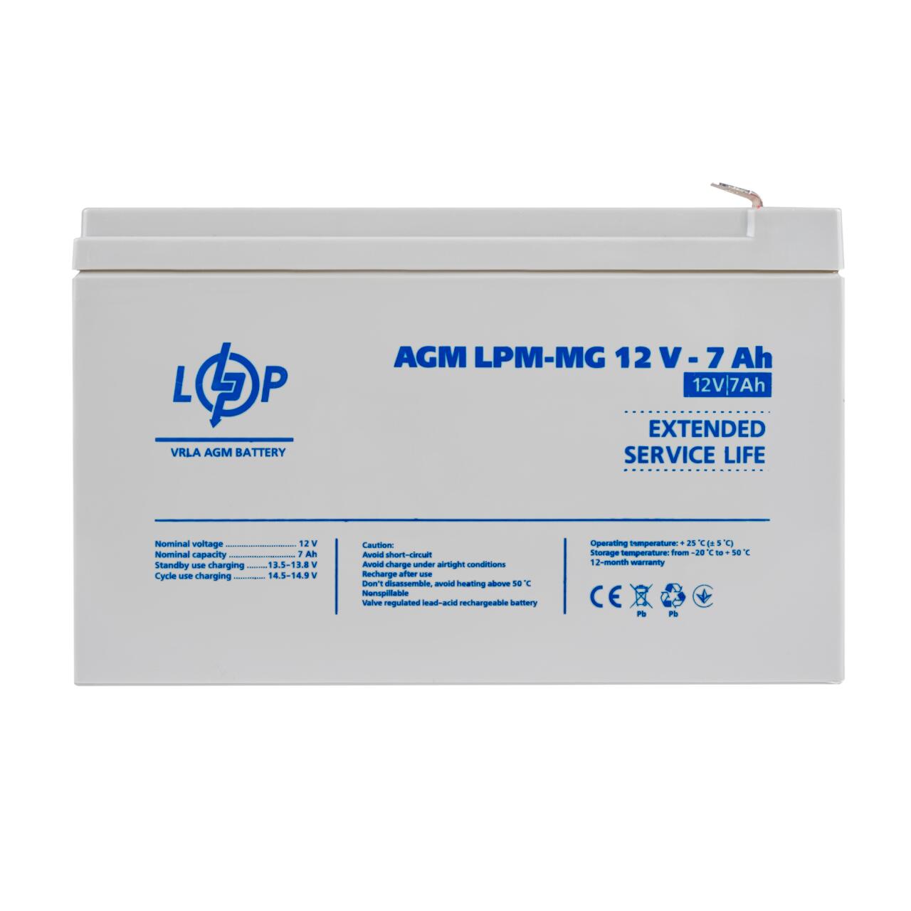 Акумулятор мультигелевий LPM-MG 12V - 7 Ah Акумулятор мультигелевий LPM-MG 12V - 7 Ah