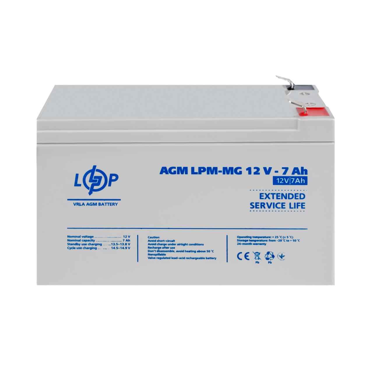 Акумулятор мультигелевий LPM-MG 12V - 7 Ah Акумулятор мультигелевий LPM-MG 12V - 7 Ah