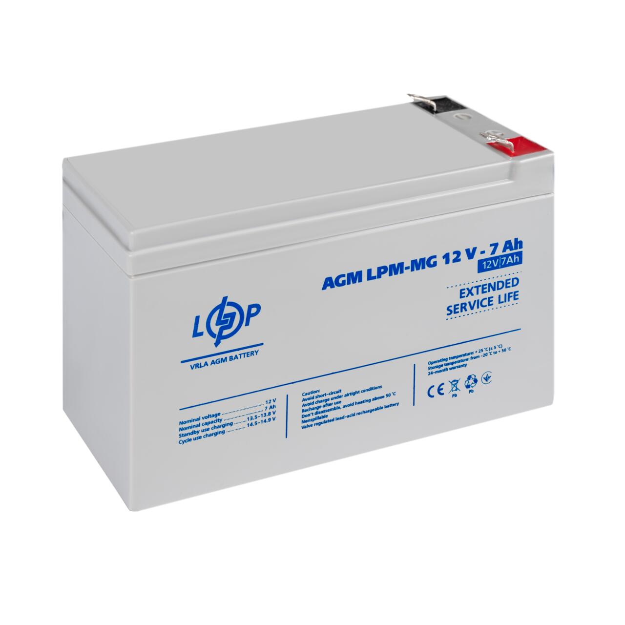 Акумулятор мультигелевий LPM-MG 12V - 7 Ah Акумулятор мультигелевий LPM-MG 12V - 7 Ah