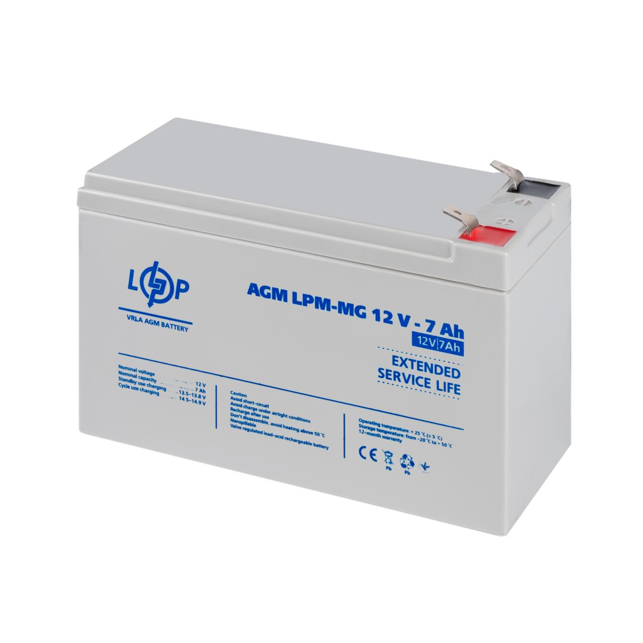 Акумулятор мультигелевий LPM-MG 12V - 7 Ah Акумулятор мультигелевий LPM-MG 12V - 7 Ah